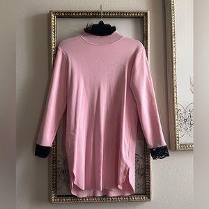 Black Pink Laced Dress